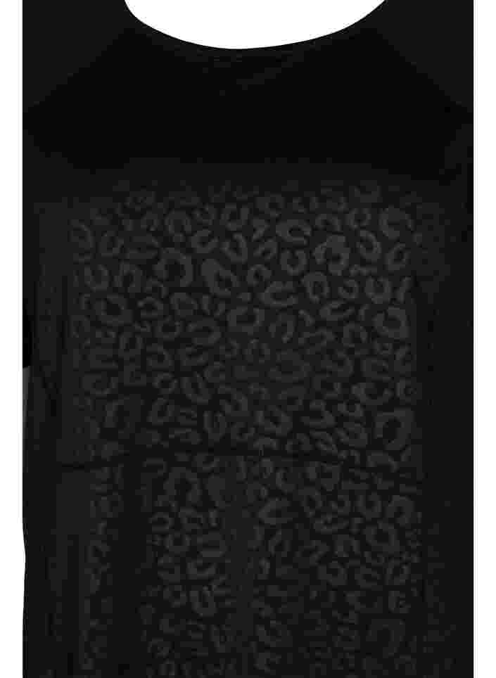 T-shirt d'entraînement avec impression et maille, Black, Packshot image number 2