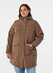 Waterafstotende softshell-jas met gewatteerde voering, Bruin, Model image number 0