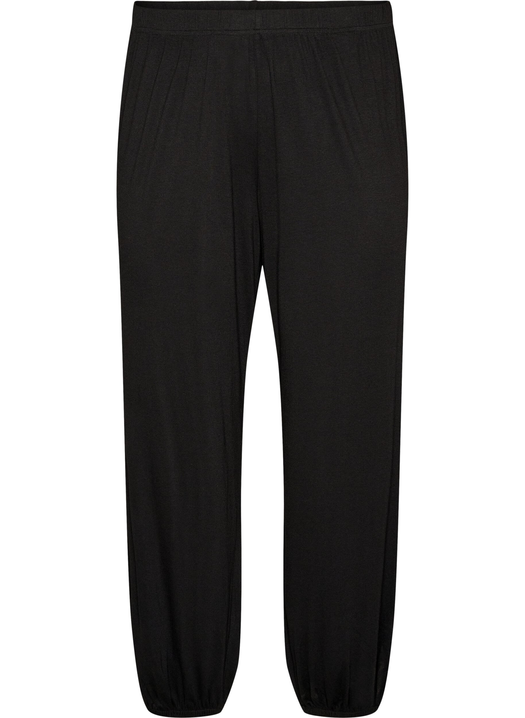 Losse pyjamabroek in viscose met een elastische taille