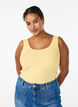 Haut basic uni en coton, Jaune clair, Model image number 0
