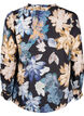 Blouse met lange mouwen en bloemenprint, Yellow Flower AOP, Packshot image number 1