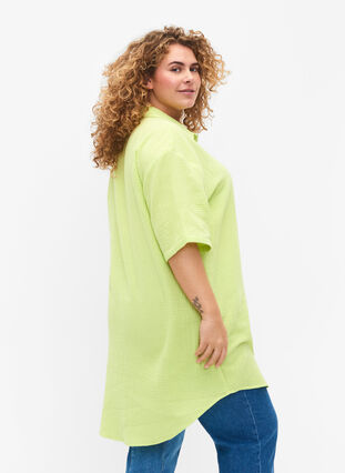 Chemise en coton à manches mi-longues, Wild Lime, Model image number 1