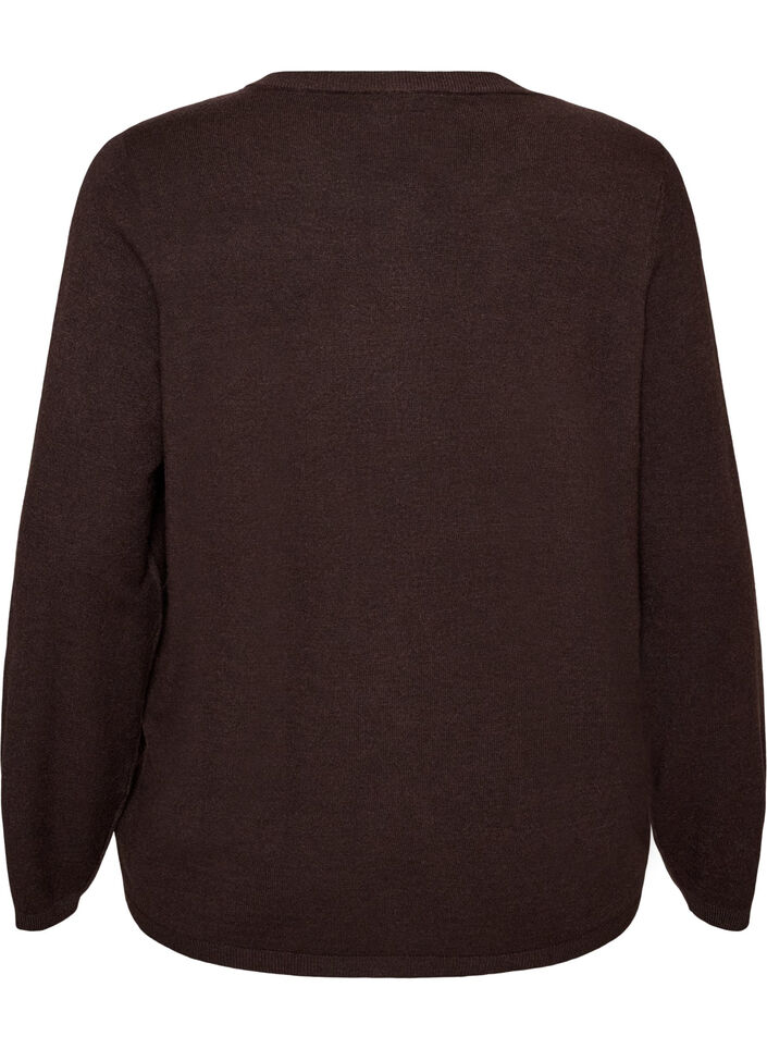 Cardigan avec des boutons ronds, Marron, Packshot image number 1