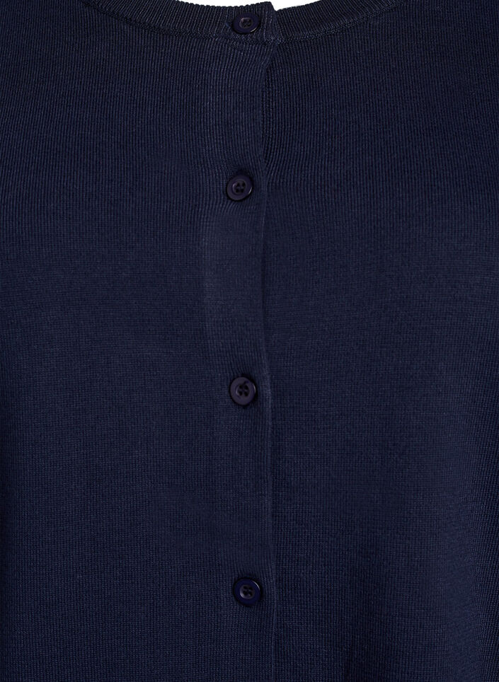 Cardigan en maille fine avec col rond, Bleu, Packshot image number 2