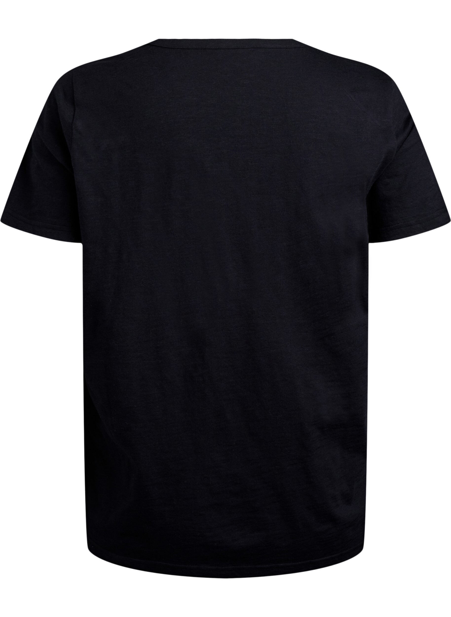 ZizziT-shirt dot&eacute; de boutons, Noir, Packshot image number 1