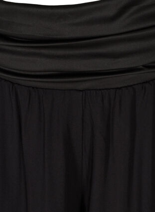 Losse viscose broek met elastische rand, Black, Packshot image number 2