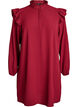 Kort jurkje met ruches en glitter, Donker Bordeaux, Packshot image number 0