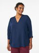 FLASH - Blouse met 3/4 mouwen, Blauw, Model image number 0
