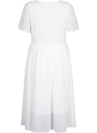 Robe de soirée avec dentelle et une taille empire, Bright White, Packshot image number 1