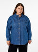 Denim shirt met oogjes, Blauw, Model image number 0