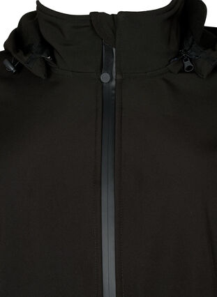 Veste softshell courte avec capuche amovible, Black, Packshot image number 2