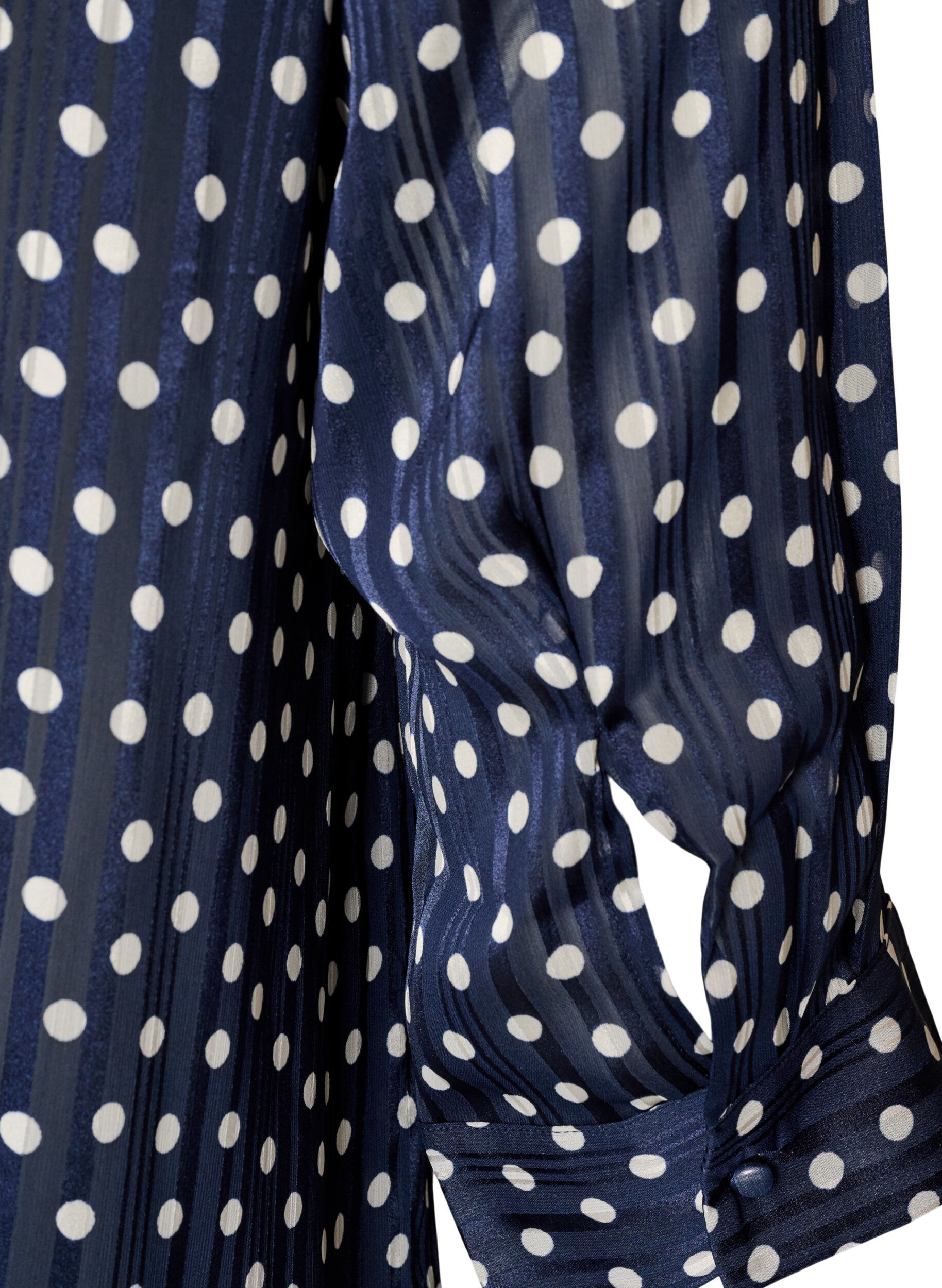 ZizziChemise &agrave; motifs avec col montant et manches 3/4, Bleu, Packshot image number 3