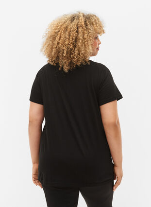 T-shirt de sport avec imprimé, Black w. Drop It, Model image number 1