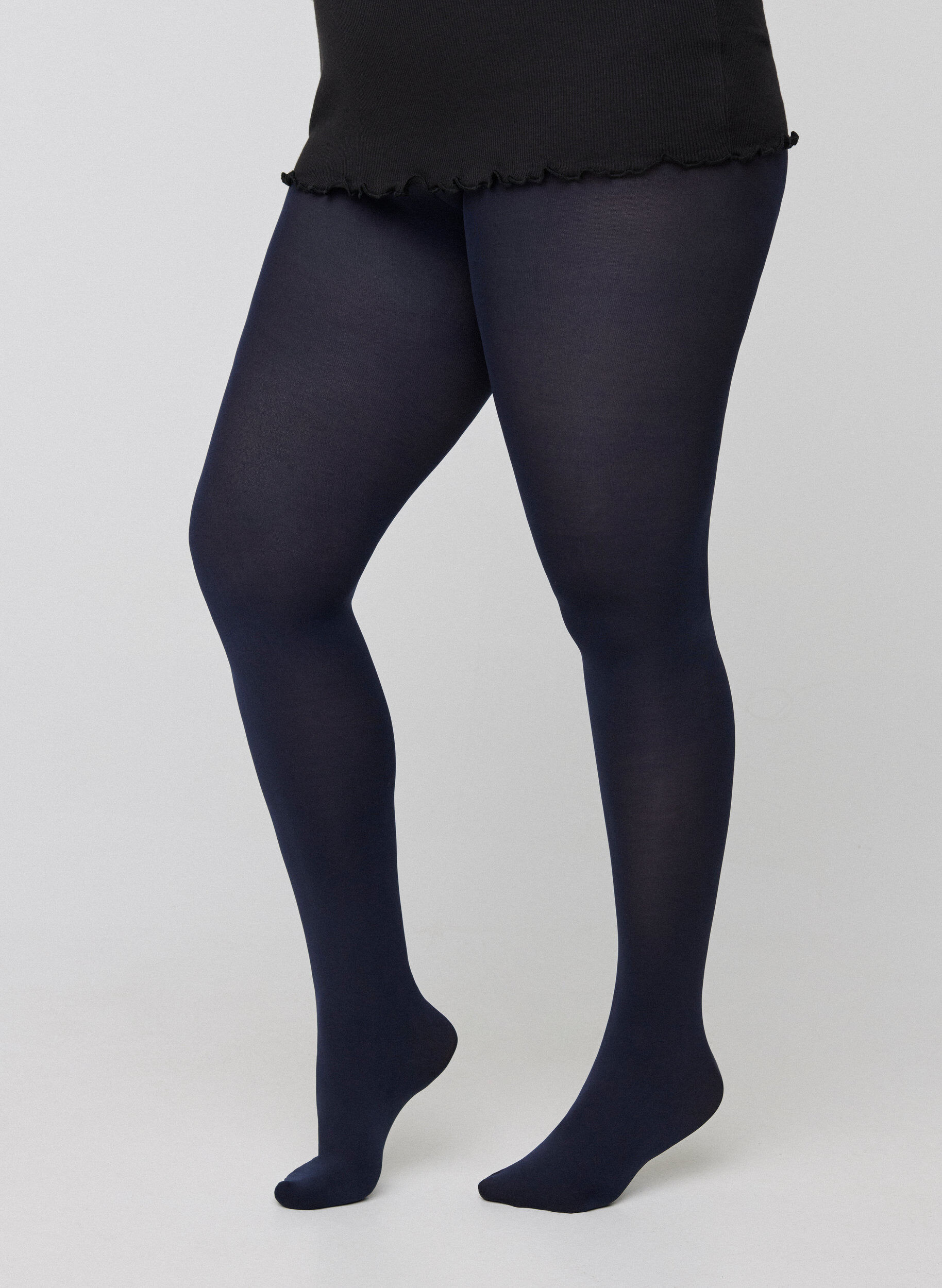 ZizziPanty in 100 denier, Blauw, Model image number 1