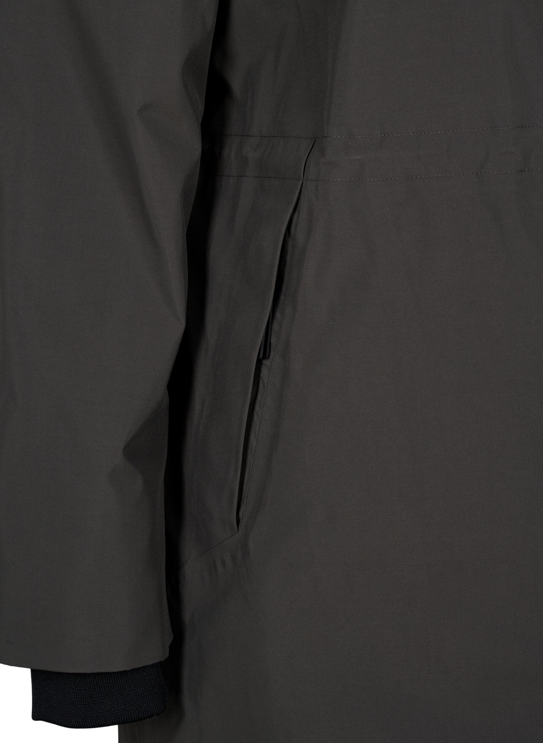 ZizziFunctionele parka winterjas met een capuchon, Raven, Packshot image number 3