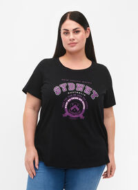 T-shirt en coton avec impression, Black W. Sydney, Model