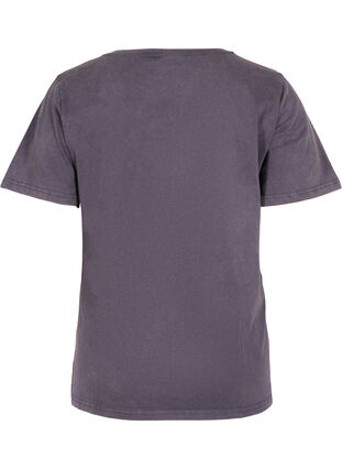 Katoenen T-shirt met korte mouwen en print, Dark Grey Wash, Packshot image number 1