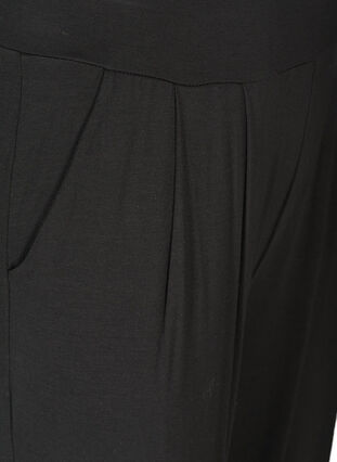 Pantalon de sport ample en viscose, Black, Packshot image number 2
