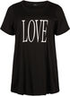 T-shirt oversize avec imprimé, Black W. Love, Packshot image number 0