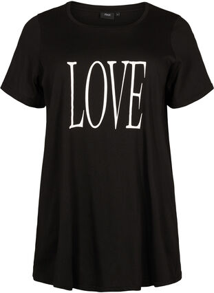 T-shirt oversize avec imprimé, Black W. Love, Packshot image number 0