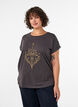 T-shirt avec imprim&eacute; d&eacute;coratif sur le devant, Gris anthracite, Model image number 0