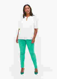 Amy jeans met hoge taille en super slanke pasvorm, Holly Green, Model