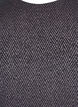 Blouse met visgraatpatroon en glinsterend garen, Zwart, Packshot image number 2