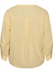 Blouse en lin et viscose avec col en V, Jaune clair, Packshot image number 1