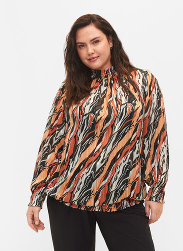 Smok blouse met print, Multi Aop, Model image number 0