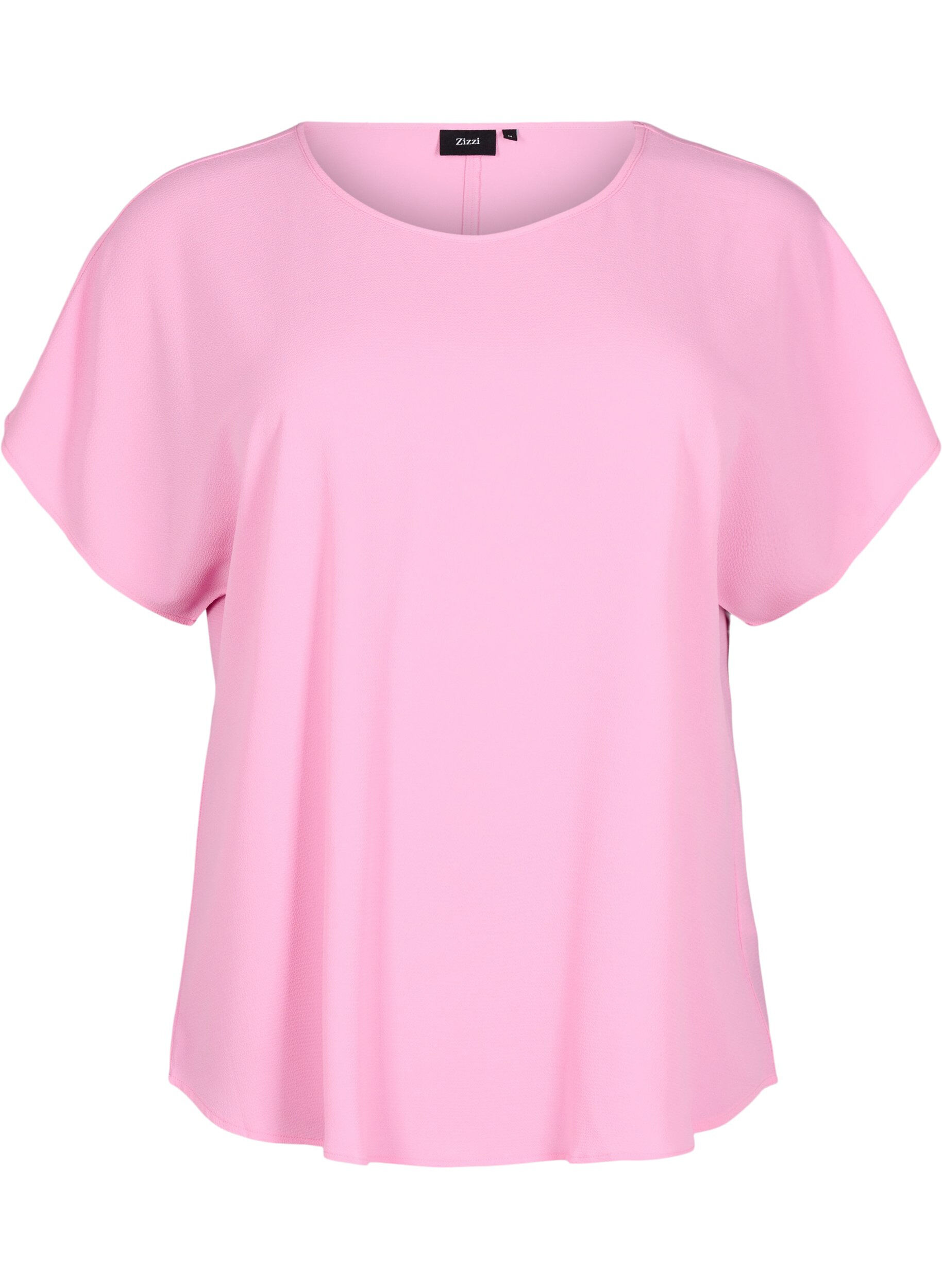 ZizziChemisier &agrave; manches courtes et encolure ronde, Rose, Packshot image number 0