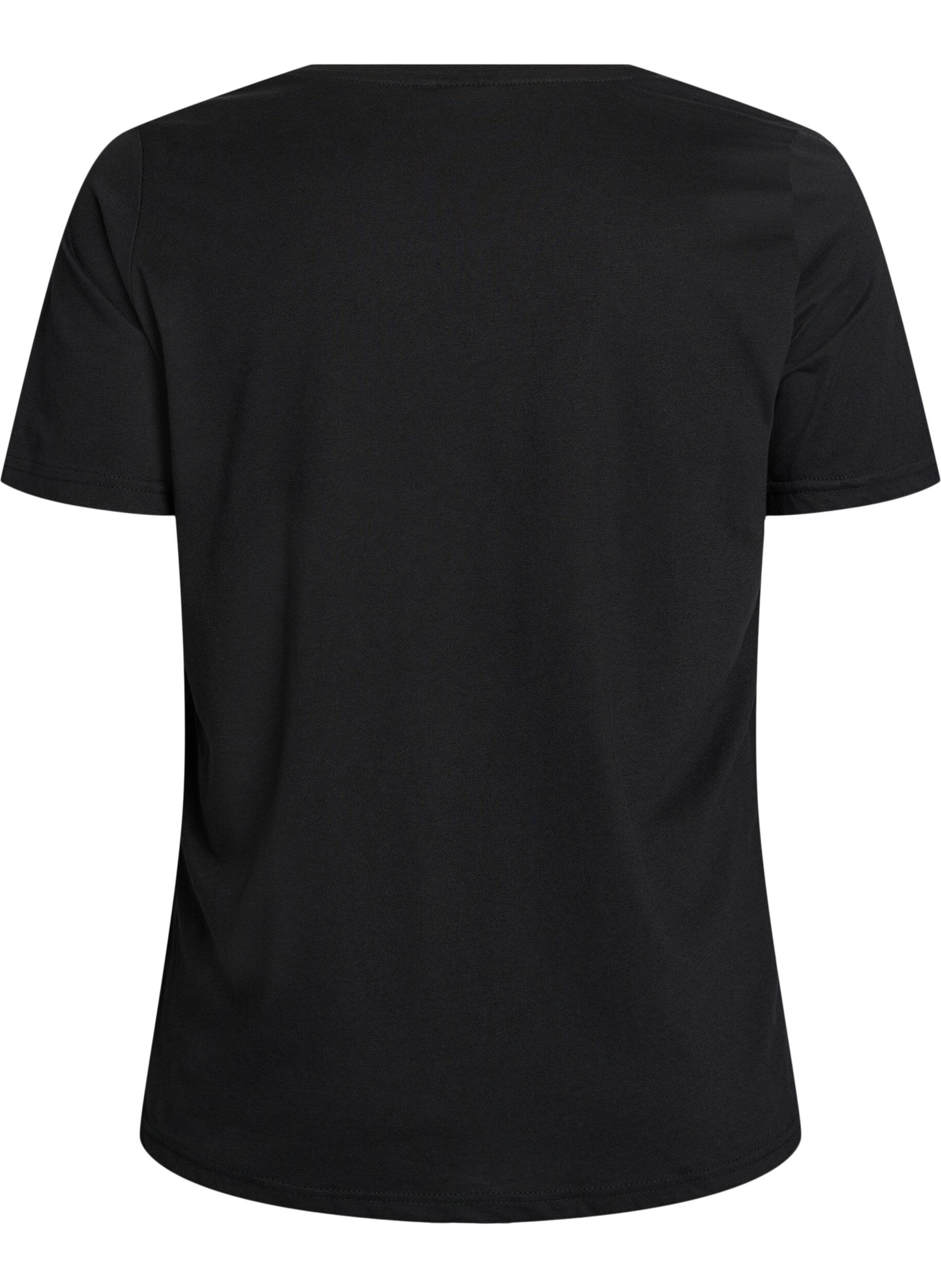 ZizziT-shirt imprim&eacute;, Noir, Packshot image number 1