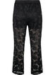 Broek van kant met rechte pijp, Black, Packshot image number 1