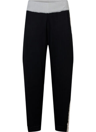 Pantalon en maille avec colorblock, Black Comb, Packshot image number 0
