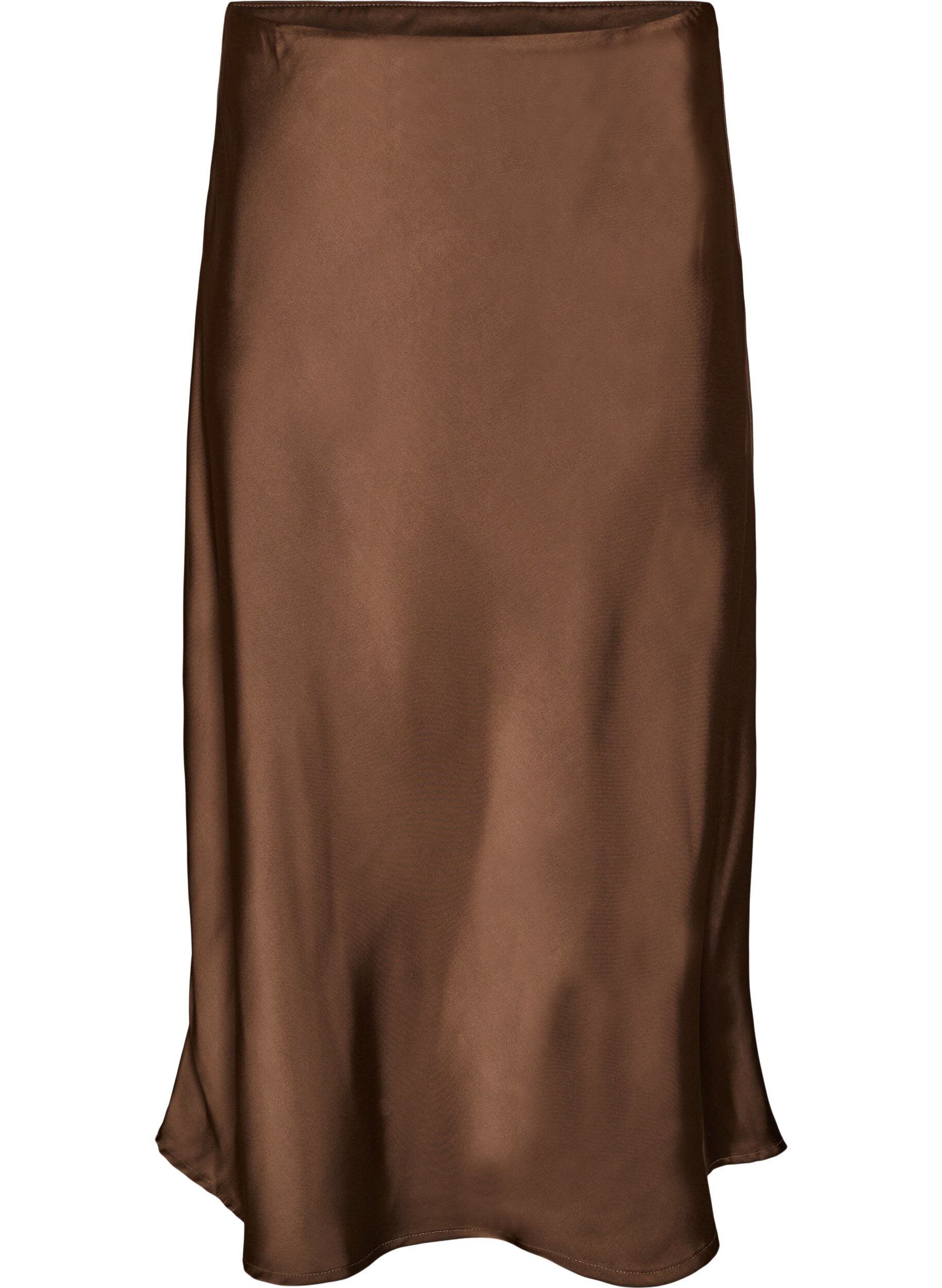 Jupe midi en satin