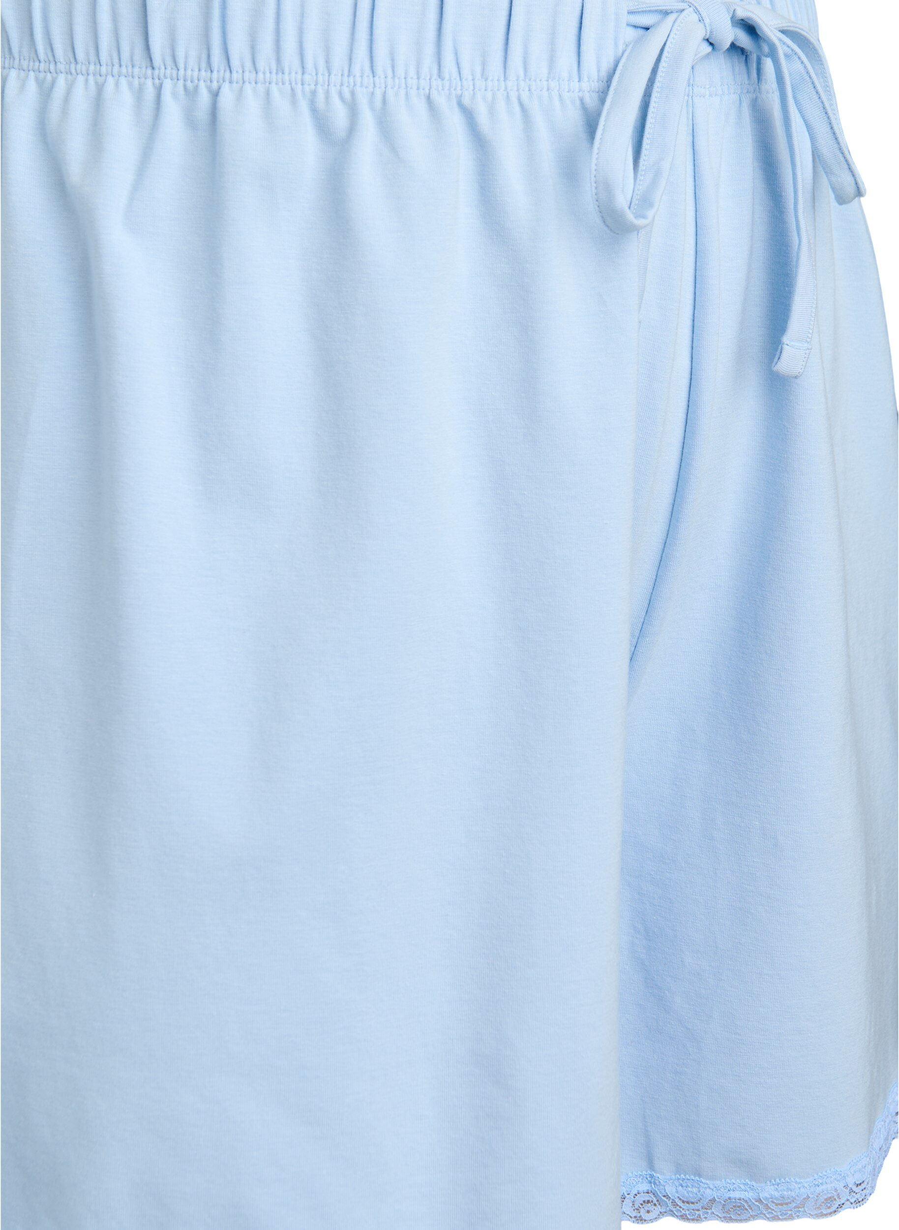 ZizziLosse shorts in een modalmix met een kanten randje, Dutch Canal, Packshot image number 2