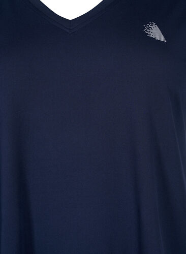 T-shirt d'entraînement à manches courtes avec col en V, Night Sky, Packshot image number 2
