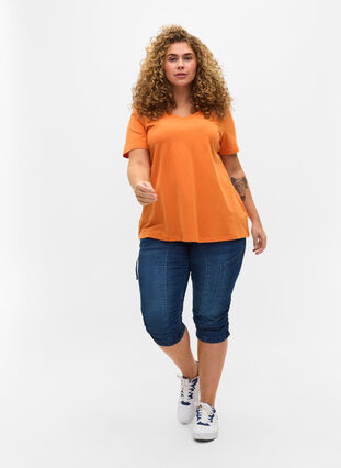 T-shirt basique, Amberglow, Model image number 2
