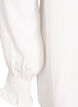 Blouse avec poignets smock&eacute;s et col en V, Vanille, Packshot image number 3