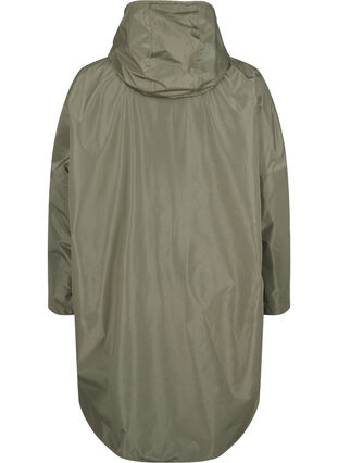 Poncho de pluie avec capuche et poche frontale, Castor Gray, Packshot image number 1