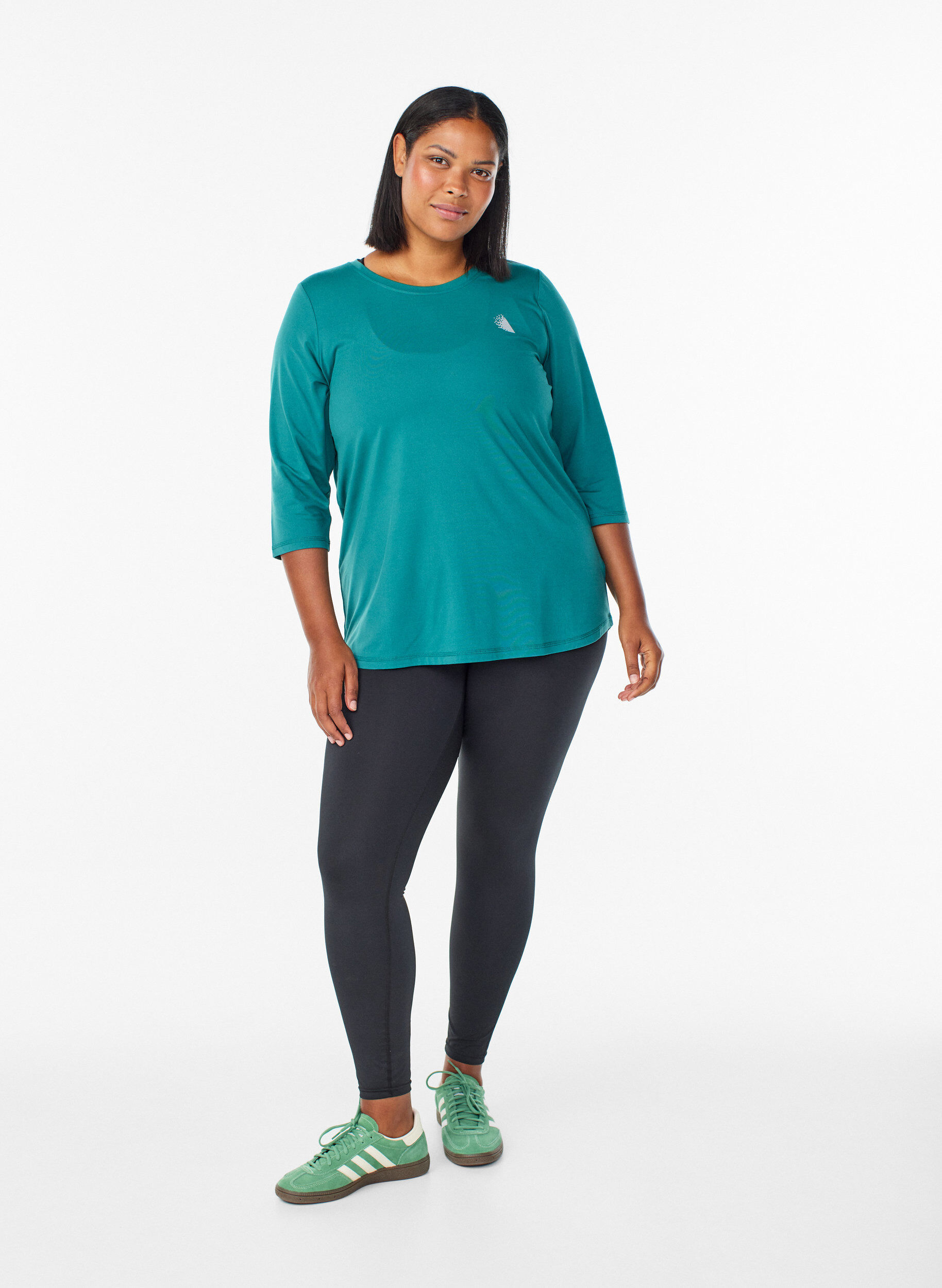 ZizziHaut de sport &agrave; manches 3/4, Vert, Model image number 1