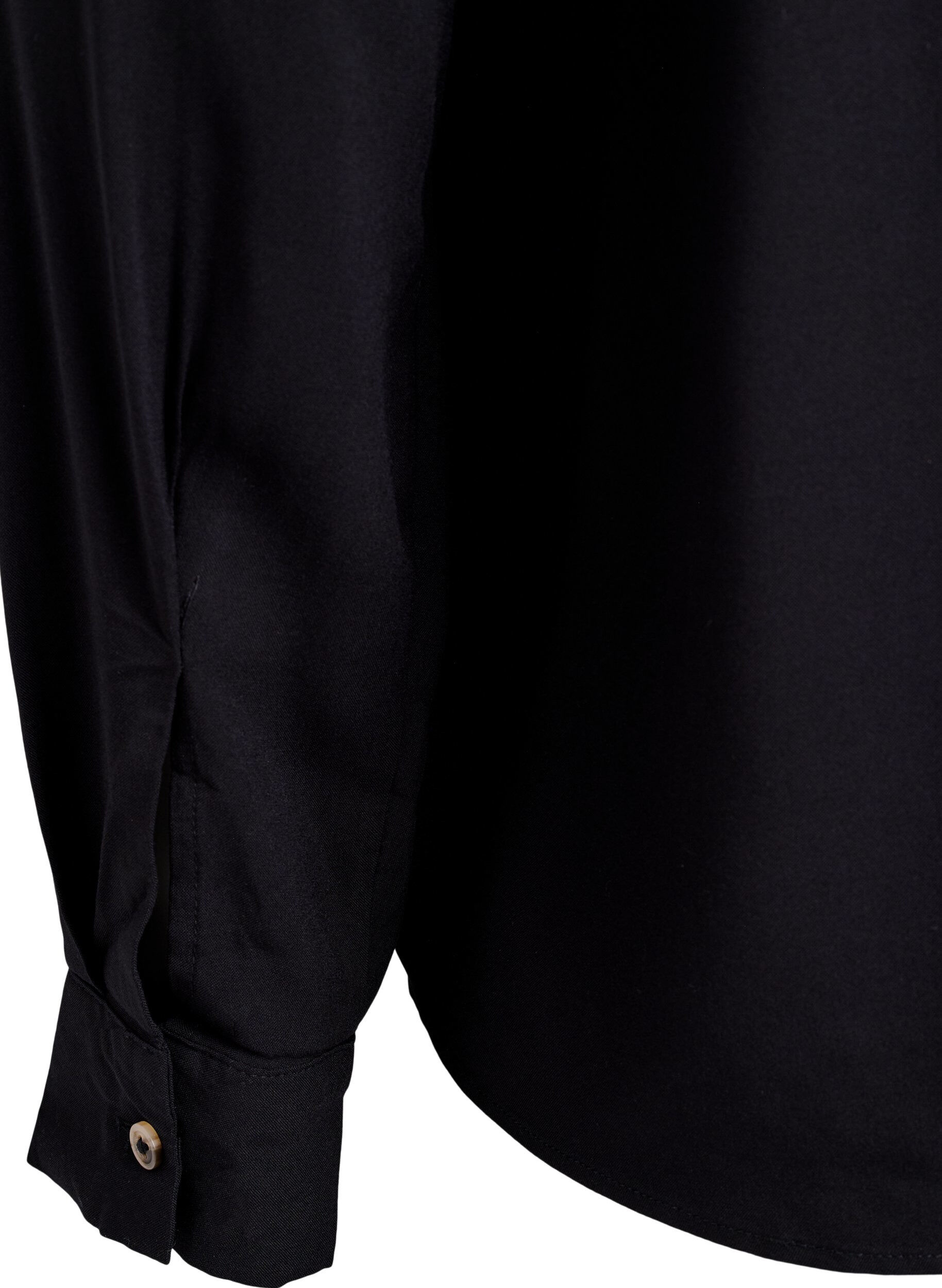 ZizziFLASH - Gestreept shirt met opgerolde mouwen, Zwart, Packshot image number 3