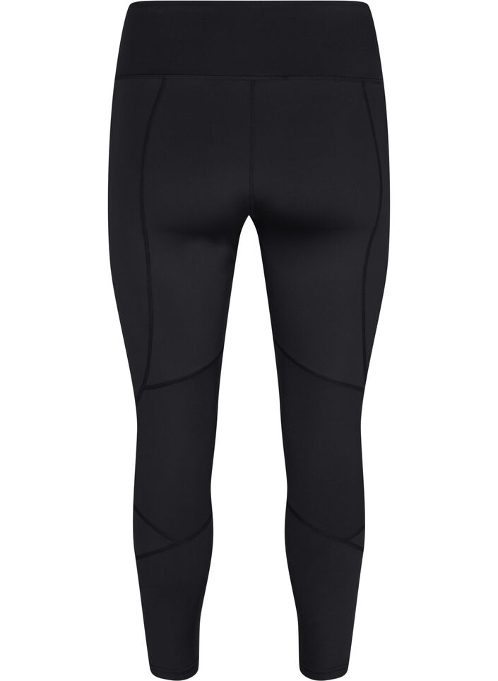 Leggings de gym de couleur unie, Black, Packshot image number 1