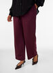 Pantalon &agrave; pois taille haute et coupe droite, Bordeaux, Model image number 2