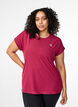Effen gekleurd T-shirt voor sporten, Rood, Model image number 0