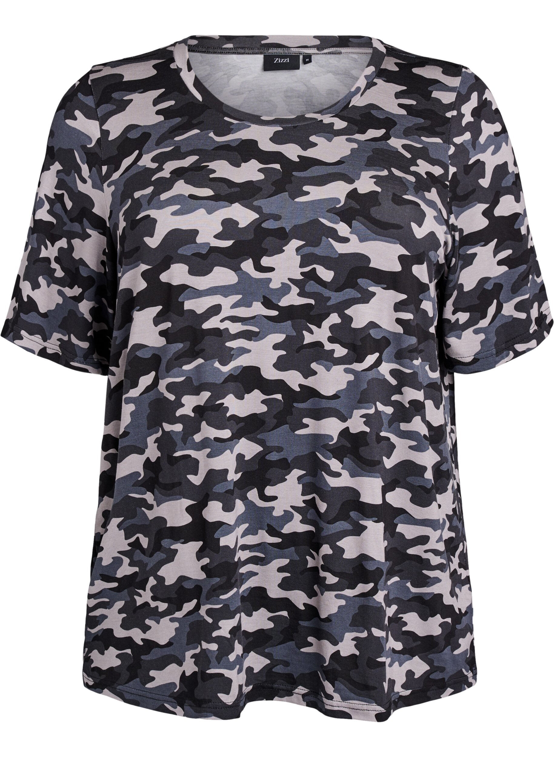T-shirt met TENCEL&trade; Lyocell en camouflageprint