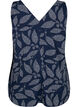 Bedrukte top met v-hals, Navy B. w. Dot Leaf, Packshot image number 1