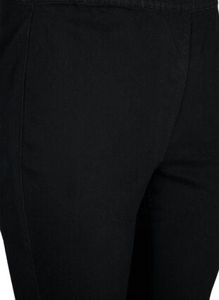 FLASH - denim capri broek met hoge taille en slanke pasvorm, Black, Packshot image number 2
