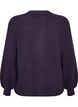 Cardigan in zacht breisel met goudkleurige knopen, Paars, Packshot image number 1