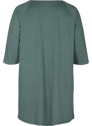 Robe pull à manches 3/4 et poches, Balsam Green Mel, Packshot image number 1
