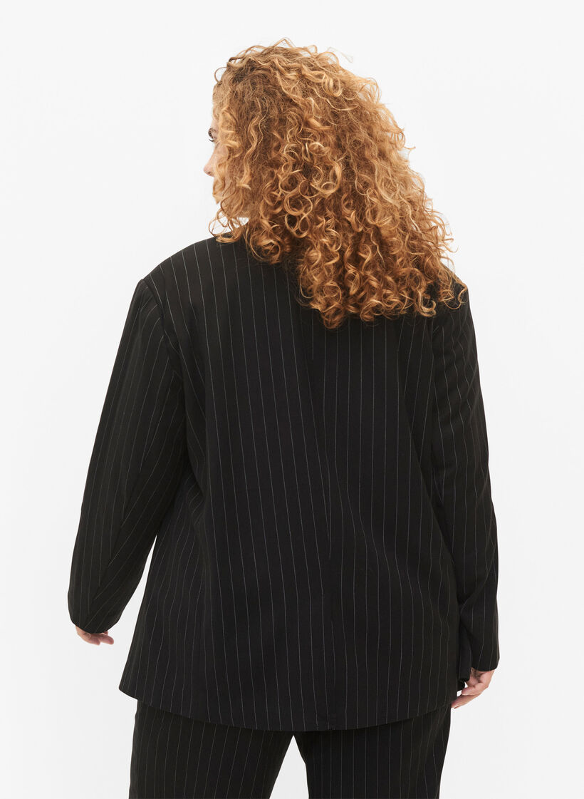 Blazer met dunne streep, Black W. Pinstripe, Model image number 1